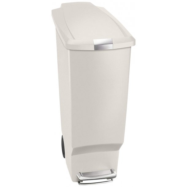 Simplehuman Slank Pedalspand 40L, Enkelt Rum, Stenplast