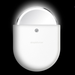 Simplehuman Sensorspejl Kompakt 3X Forstrrelse, Taske Inkluderet 10 Cm Genopladeligt, Hvidt Rustfrit Stl