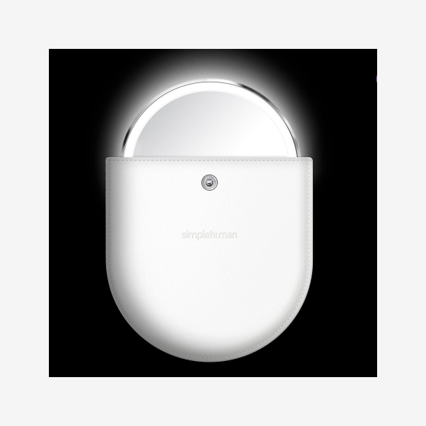 Simplehuman Sensorspejl Kompakt 3X Forst�rrelse, Taske Inkluderet 10 Cm Genopladeligt, Hvidt Rustfrit St�l