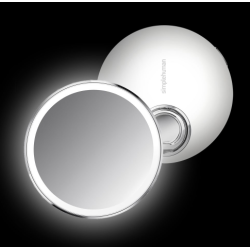 Simplehuman Sensorspejl Kompakt 3X Forstrrelse, Taske Inkluderet 10 Cm Genopladeligt, Hvidt Rustfrit Stl