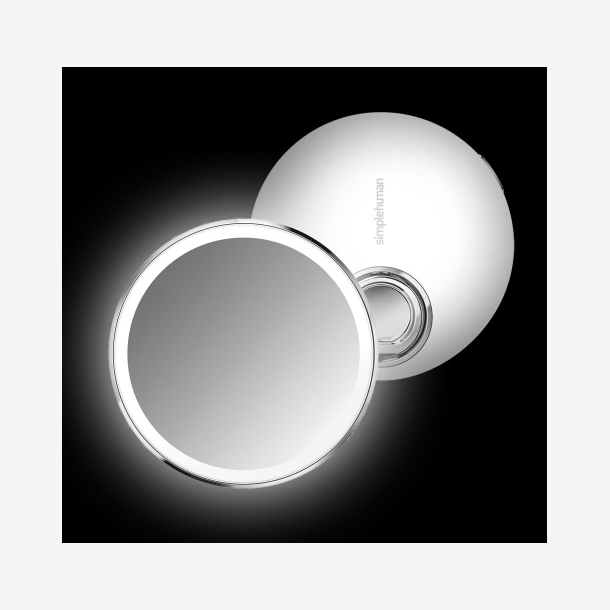 Simplehuman Sensorspejl Kompakt 3X Forst�rrelse, Taske Inkluderet 10 Cm Genopladeligt, Hvidt Rustfrit St�l