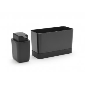 Brabantia Vask Organizer Og Sæbepumpe - Dark Grey
