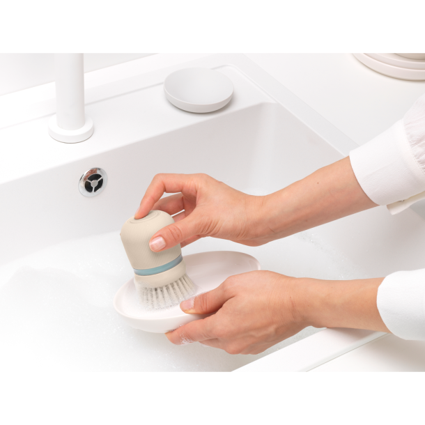 Brabantia Opvaskeb�rste Med S�be Dispenser - Soft Beige