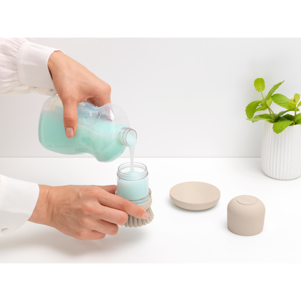 Brabantia Opvaskeb�rste Med S�be Dispenser - Soft Beige