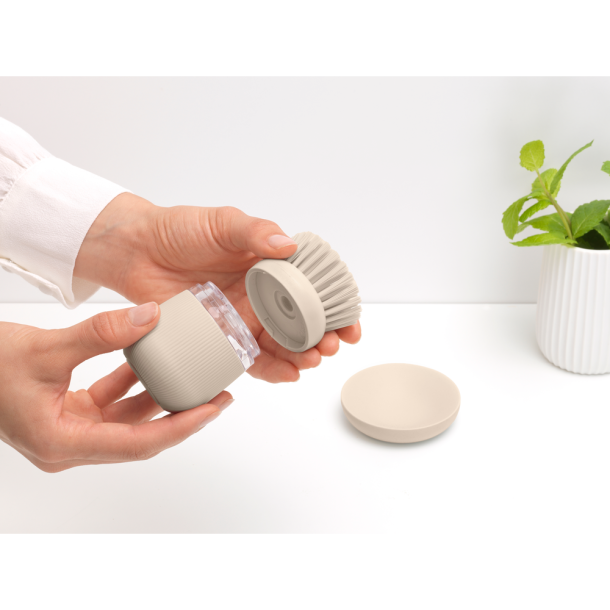 Brabantia Opvaskeb�rste Med S�be Dispenser - Soft Beige