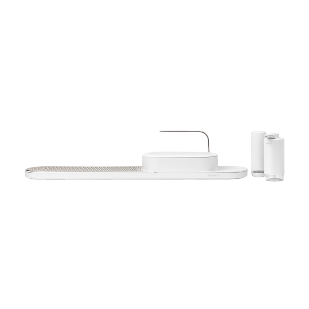 Brabantia SinkStyle Organiser S�t - Bakke, S�bepumpe og s�bedispenser - Mineral Fresh White