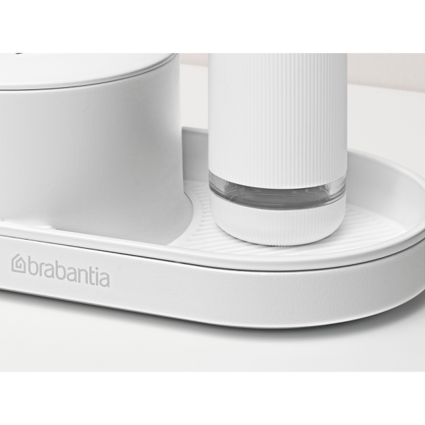 Brabantia SinkStyle Organiser S�t - Bakke, S�bepumpe og s�bedispenser - Mineral Fresh White