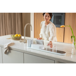 Brabantia SinkStyle Organiser S�t - Bakke, S�bepumpe og s�bedispenser - Mineral Fresh White