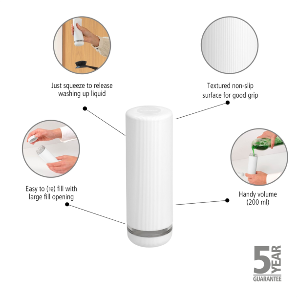 Brabantia SinkStyle Sbedispenser, 200 ml - Mineral Fresh White
