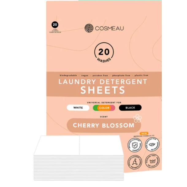 COSMEAU Vaskeark Til, Hvid, Farvet og Sort - Med duft af Cherry Blossom Optil 20 Vaske