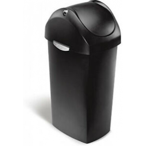 Simplehuman Sving Lget 60L, Enkelt Rum, Sort Plast