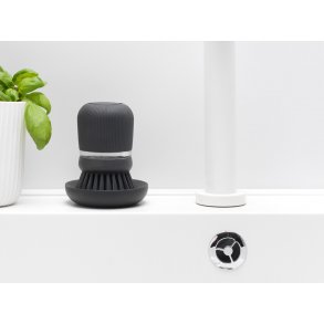 Brabantia Opvaskebørste Med Sæbe Dispenser - Dark Grey
