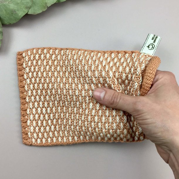 Solwang - kologisk Strikket Vaskehandske - Masala Brun