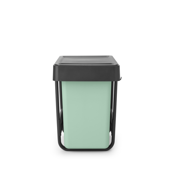Brabantia Indbygningsaffaldsspand 2 x 15 ltr.  - Dark Grey  &amp; Jade Green