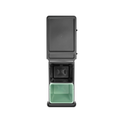 Brabantia Indbygningsaffaldsspand 2 x 15 ltr.  - Dark Grey  &amp; Jade Green