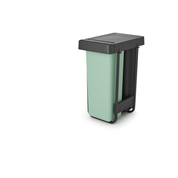 Brabantia Indbygningsmodul sorteringskoncept 2 x 30 ltr.  - Dark Grey &amp; Jade Green