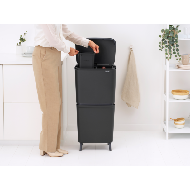 Brabantia Sortup Affaldsspand til Affaldssortering HI 25+10+10 Liter - Dark Grey