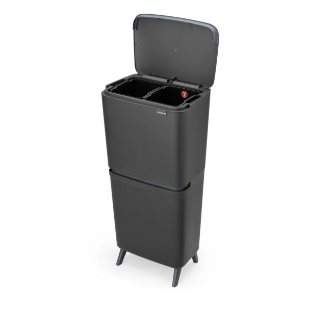 Brabantia Sortup Affaldsspand til Affaldssortering HI 25+10+10 Liter - Dark Grey