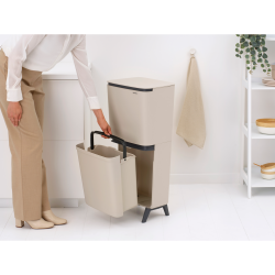 Brabantia Sortup Affaldsspand til Affaldssortering HI 25+10+10 Liter Soft Beige