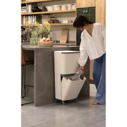 Brabantia Sortup Affaldsspand til Affaldssortering HI 25+10+10 Liter Soft Beige