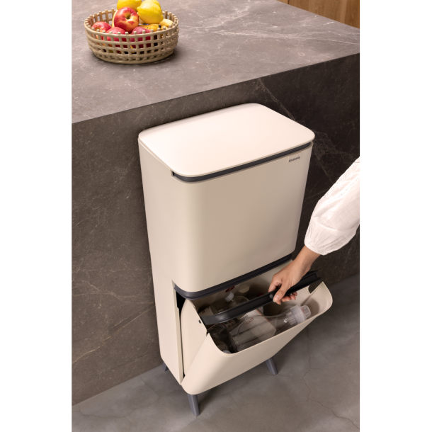 Brabantia Sortup Affaldsspand til Affaldssortering HI 25+10+10 Liter Soft Beige