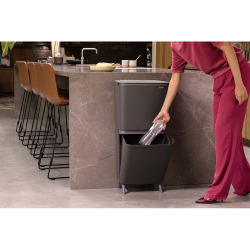 Brabantia Sortup Affaldsspand til Affaldssortering HI 20+25 Dark Grey
