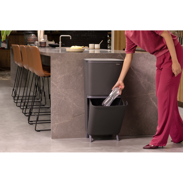 Brabantia Sortup Affaldsspand til Affaldssortering HI 20+25 Dark Grey