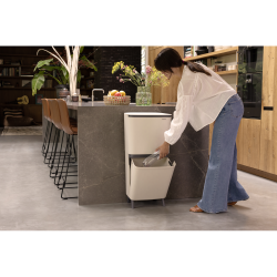 Brabantia Sortup Affaldsspand til affaldssortering HI, 20 + 25 L Soft Beige
