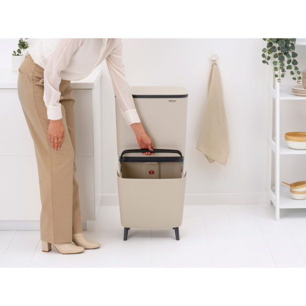 Brabantia Sortup Affaldsspand til affaldssortering HI, 20 + 25 L Soft Beige