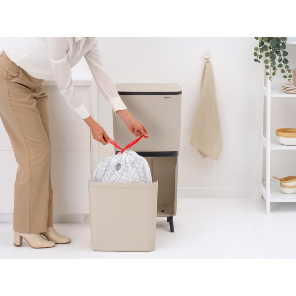Brabantia Sortup Affaldsspand til affaldssortering HI, 20 + 25 L Soft Beige