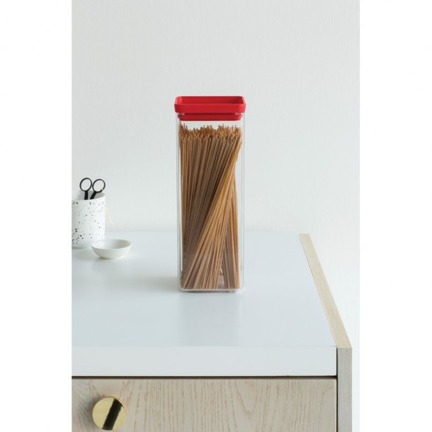 Brabantia Opbevaringsdse Firkantet 2,5 Liter Tasty Colours Red