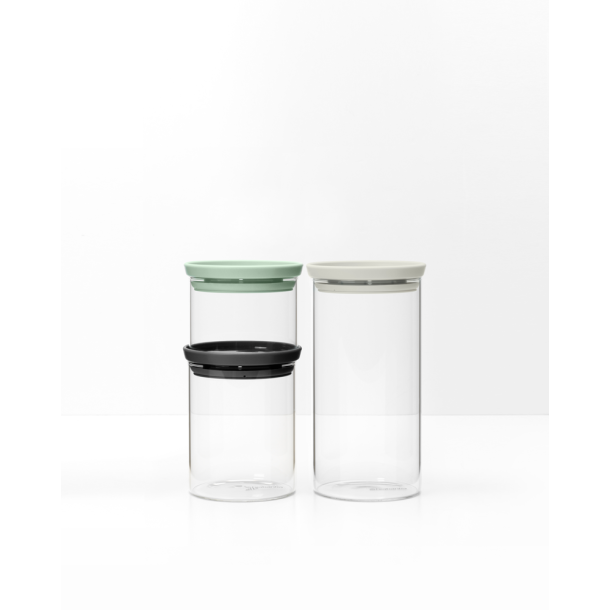 Brabantia Opbevaringsglas Stabelbar s�t a 3 stk.  -
