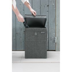 Brabantia Stabelbar Vasket�jspose, 35 Liter Pepper Black