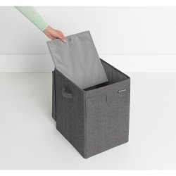 Brabantia Stabelbar Vasketjspose, 35 Liter Pepper Black