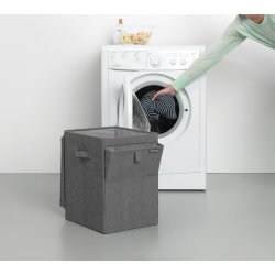 Brabantia Stabelbar Vasket�jspose, 35 Liter Pepper Black