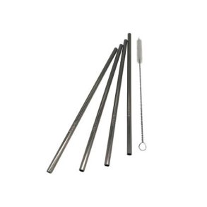 Steel-Function Lige Suger�r Med B�rste, Rustfrit St�l - 4 stk.