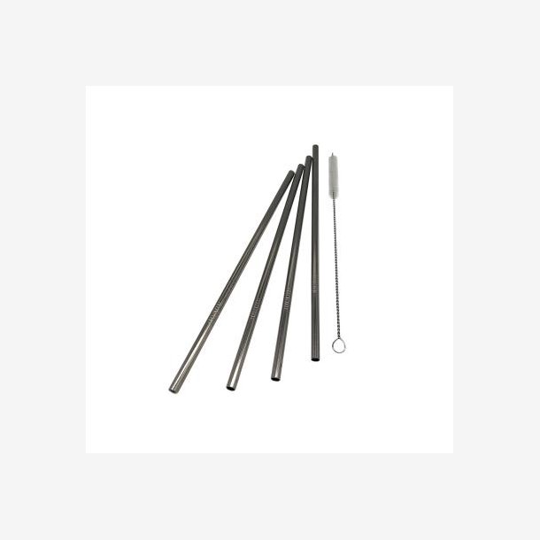 Steel-Function Lige Suger�r Med B�rste, Rustfrit St�l - 4 stk.