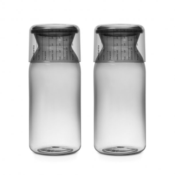 Brabantia Opbevaringsglas med mlekop 1,3 liter Mrke Gr