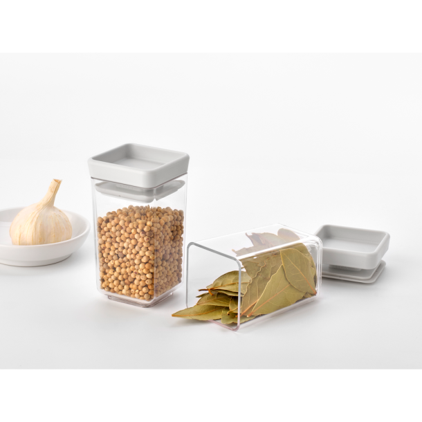 Brabantia S�t a 2 Tasty+ Stabelbare Firkantede D�ser 2x0,15 ltr. - Light lid