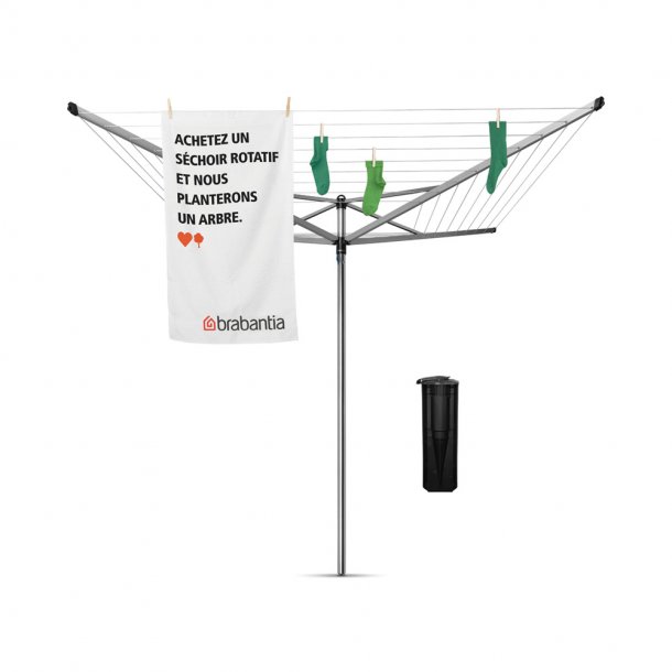 Brabantia Trrestativ Topspinner 50 mtr Trresnor, 45 mm Plastikspyd - 310843