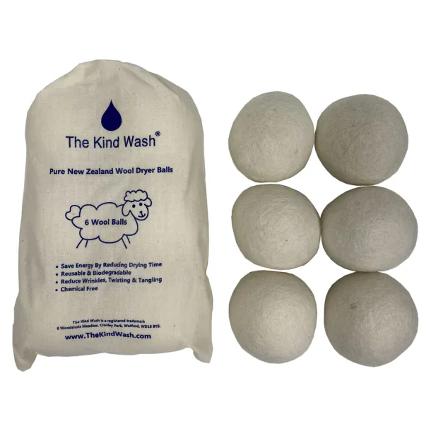 The Kind Wash - T�rrebolde i Uld - 6 Stk Large