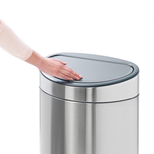 Brabantia Touch Bin Sorteringsaffaldsspand Recycle 10 + 23 Liter Mat Stl