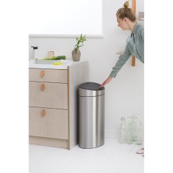 Brabantia Touch Bin Sorteringsaffaldsspand Recycle, 23/10L Mat Stl Fingerprint Proof