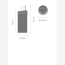 Brabantia Touch Bin 30 Liter Blank St�l