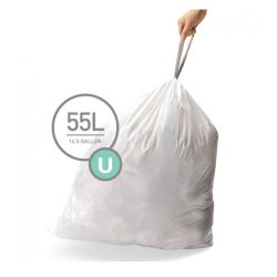 Simplehuman Affaldspose 50 liter Kode U - 20 stk