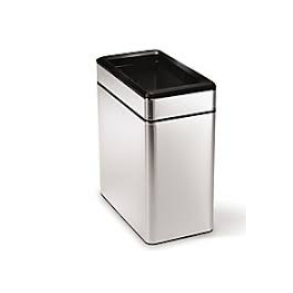 Simplehuman Profil ben Skraldespand 10L, Enkelt Rum, Brstet Rustfrit Stl