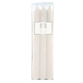 Villa Collection Stagelys H 25 cm - 6 stk. Hvid Rustik