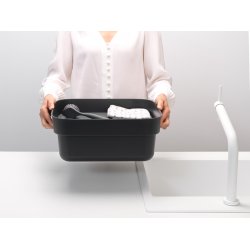 Brabantia Opvaskebalje Med Rist - Dark Grey