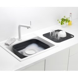 Brabantia Opvaskebalje Med Rist - Dark Grey