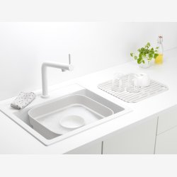 Brabantia Opvaskebalje Med Rist - Light Grey